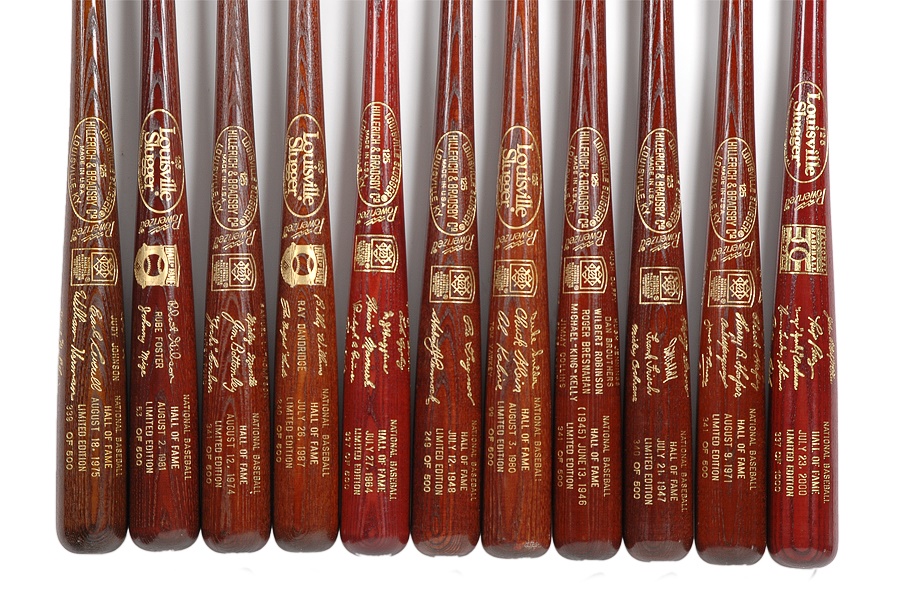 Baseball Equipment - Complete Run of Cooperstown Hall of Fame Brown Bats (69)
