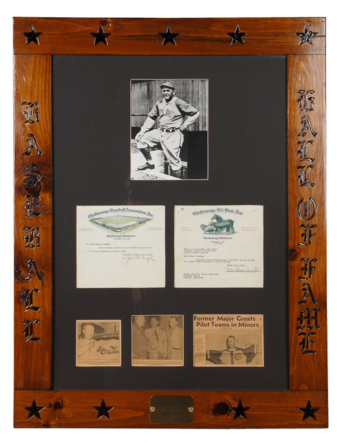 Baseball Autographs - Rogers Hornsby Original Release Letters from the Chatanooga Lookouts (2)