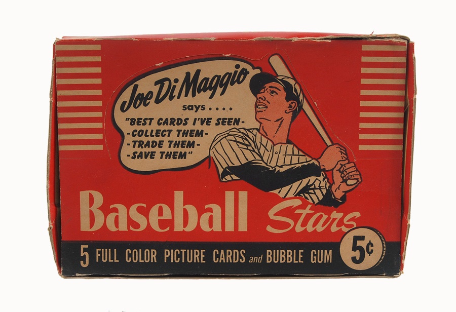 - 1953 Bowman Baseball Card Box with Joe DiMaggio