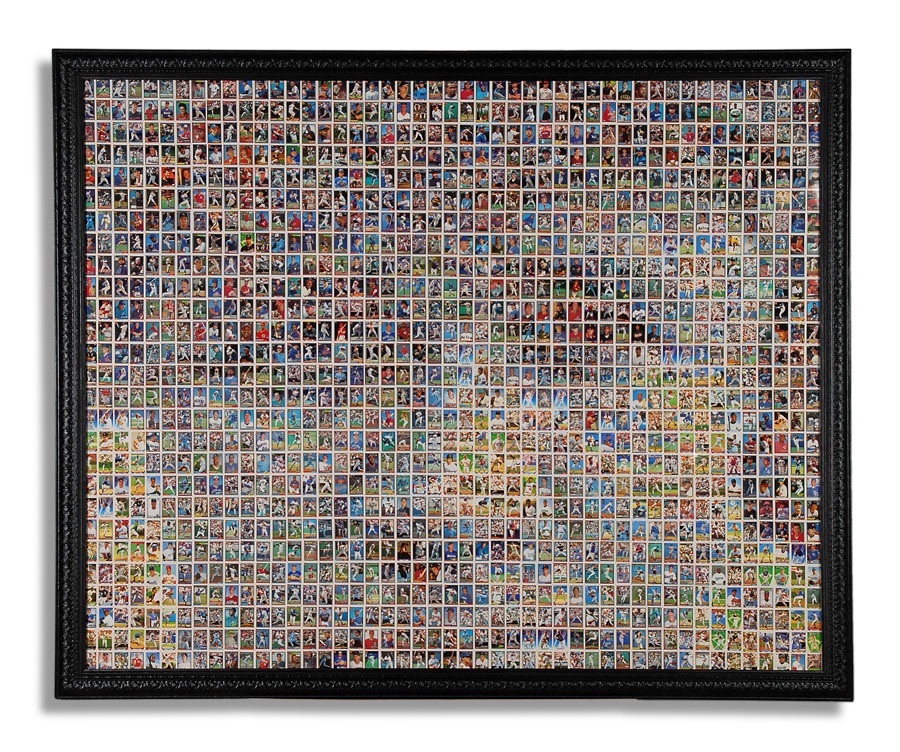 Sports Fine Art - Babe Ruth Image Made Up of Micro Baseball Cards LE #4/166