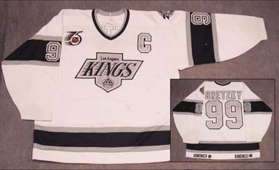 - 1991-92 Wayne Gretzky Los Angeles Kings Game Worn Jersey