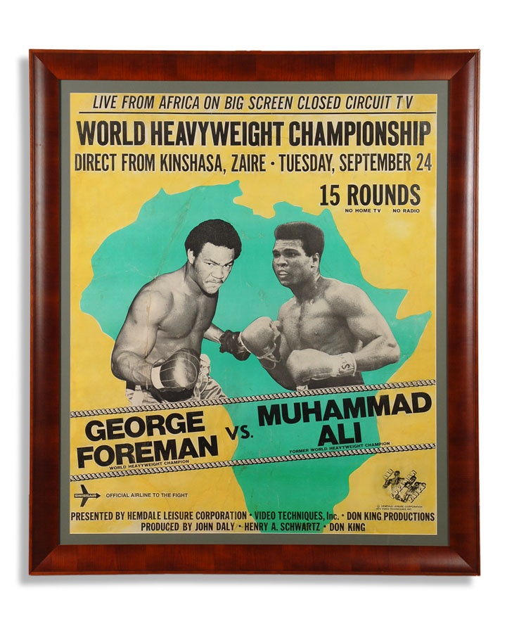 Muhammad Ali & Boxing - 1974 Muhammad Ali vs. Goerge Foreman Large Fight Poster