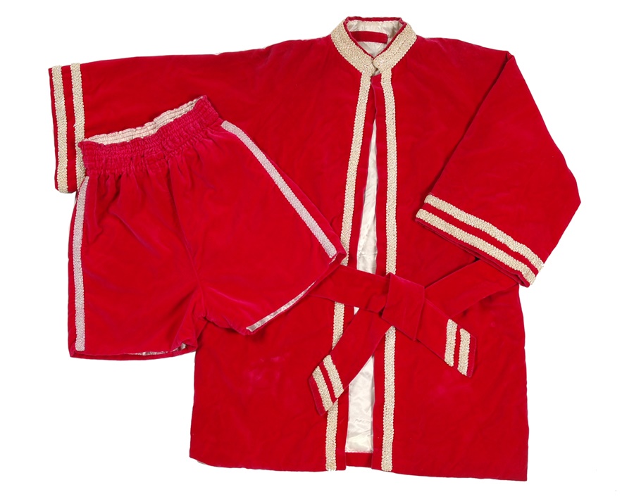 Muhammad Ali & Boxing - Jerry Quarry Fight Worn Trunks and Robe (vs. Floyd Patterson)