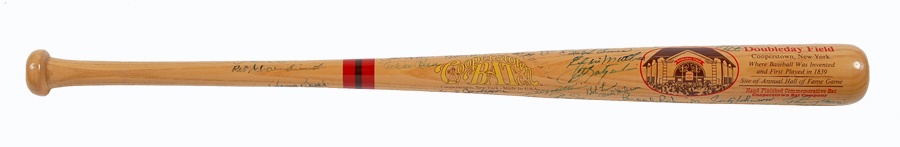 Baseball Autographs - Baseball Bat with Multiple Signatures