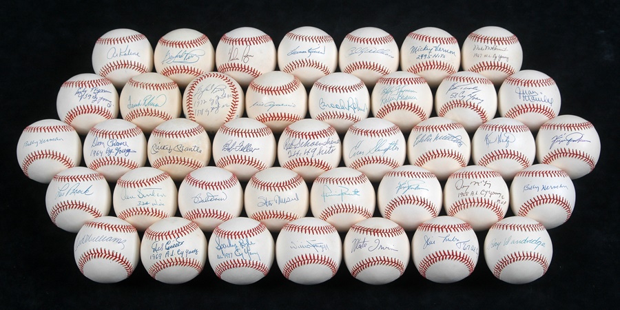 Baseball Autographs - 40 Different Autographed Baseballs