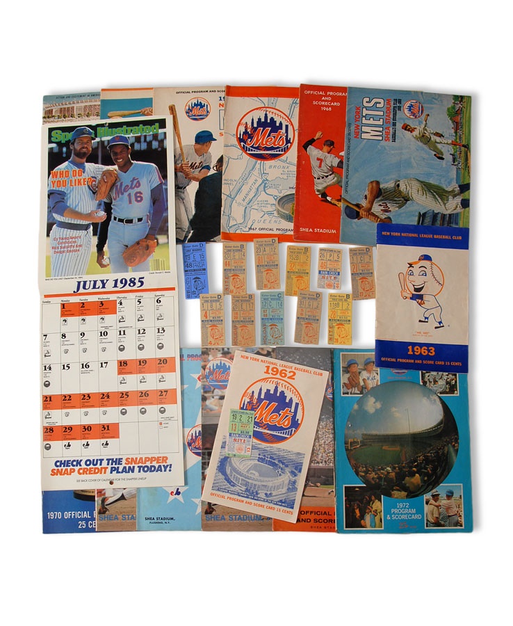 - 1962-1985 New York Mets Programs and Tickets
