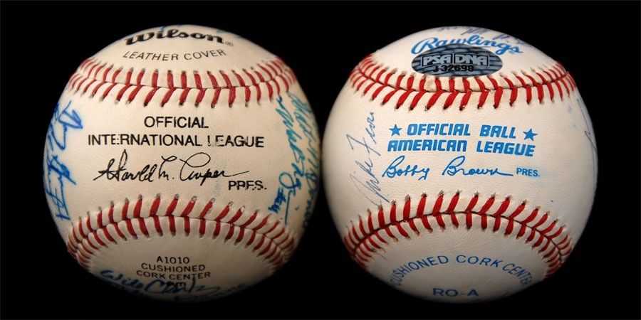 Baseball Autographs - 1984 and 1988 USA Olympic Baseball Team Signed Baseballs