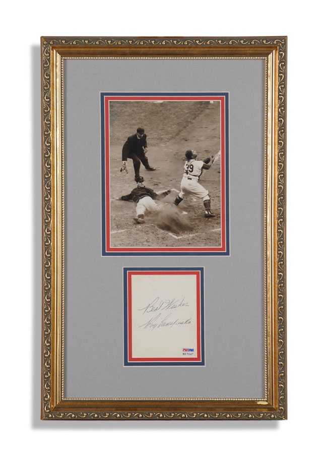 Baseball Autographs - Roy Campanella Signature Display