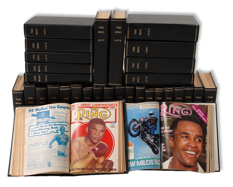 Muhammad Ali & Boxing - Large Collection of "The Ring" Magazine Bound Volumes (1943-86)