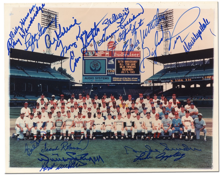 Baseball Autographs - 1983 Baseball Old Timers Signed Photo