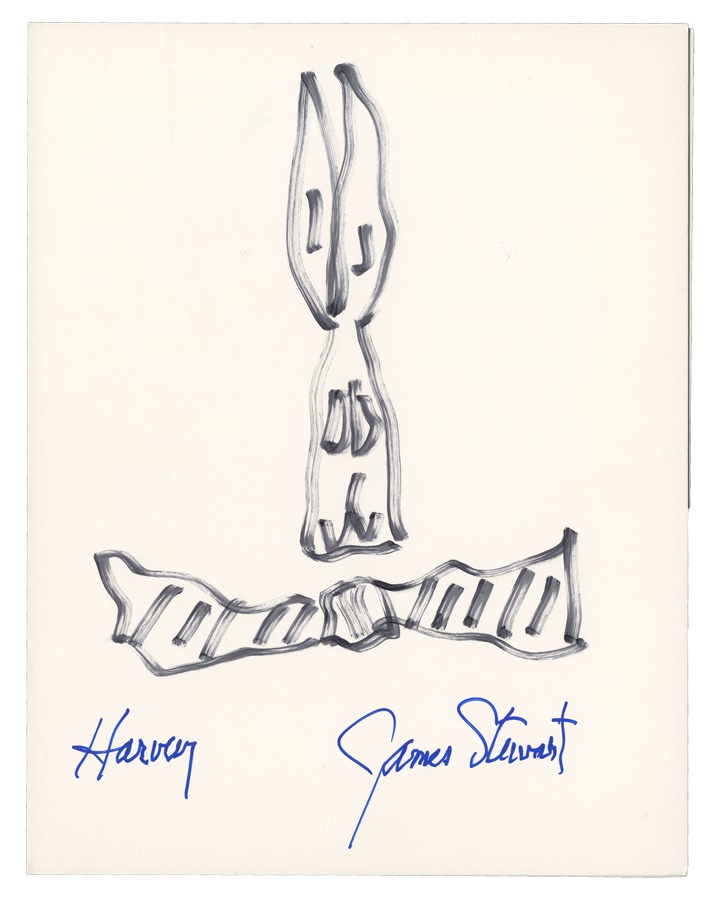 - Jimmy Stewart Signed Letters (10) and Drawings (2)
