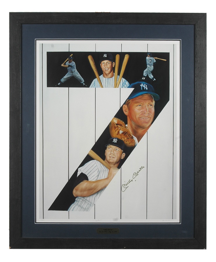 Baseball Autographs - Mickey Mantle & Ted Williams Signed Prints