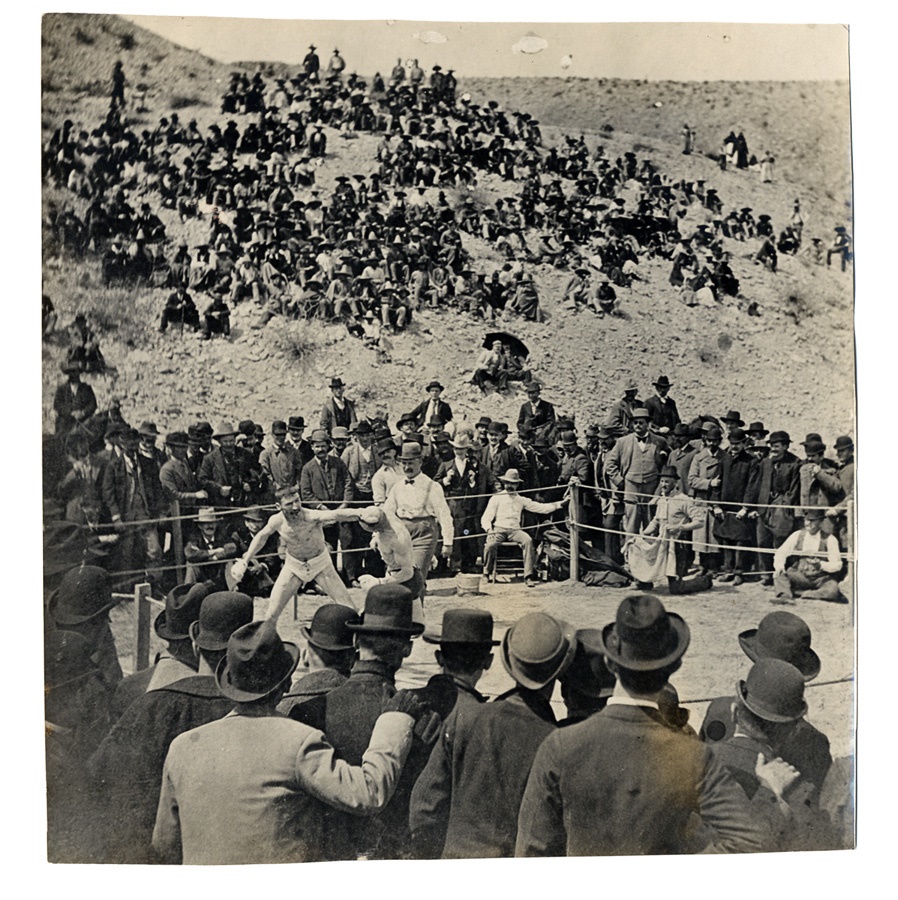 - 1896 Bob Fitzsimmons vs. Peter Maher Boxing Photograph