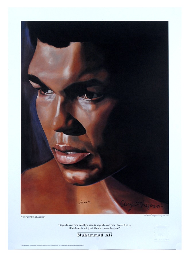 Muhammad Ali & Boxing - “Face of a Champion” Muhammad Ali Limited Edition Signed Lithograph