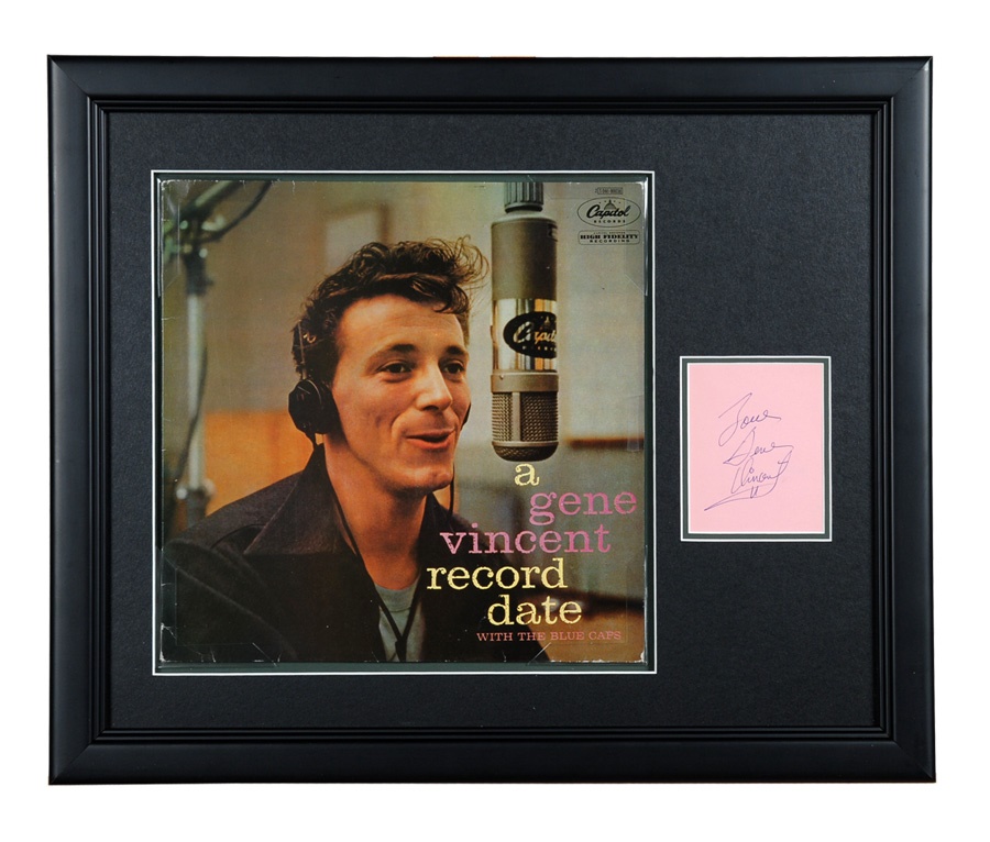 Gene Vincent Framed Autograph