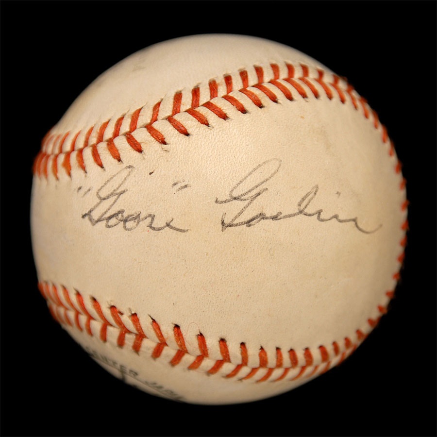 Baseball Autographs - Goose Goslin Signed Baseball