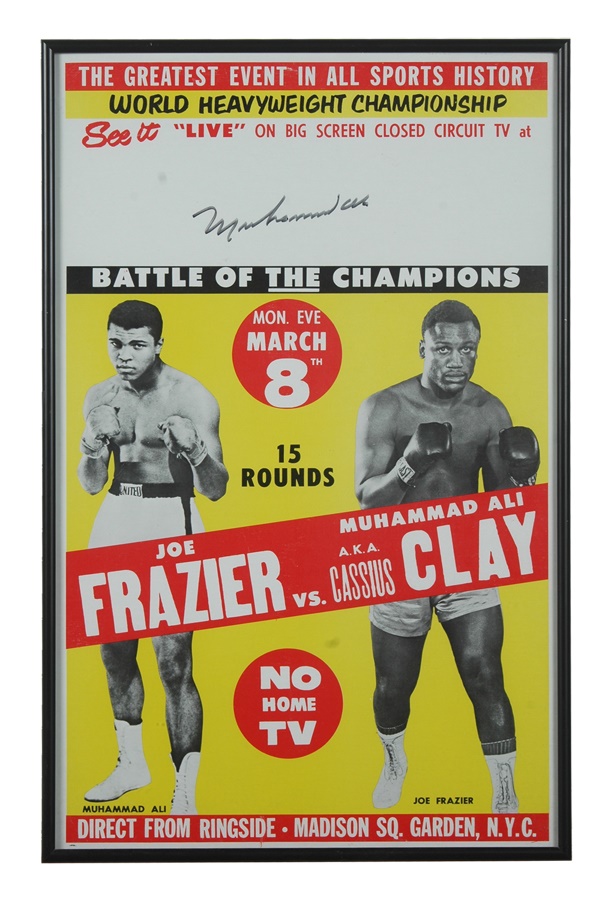 Muhammad Ali & Boxing - 1971 Muhammad Ali vs. Joe Frazier Poster Signed by Muhammad Ali