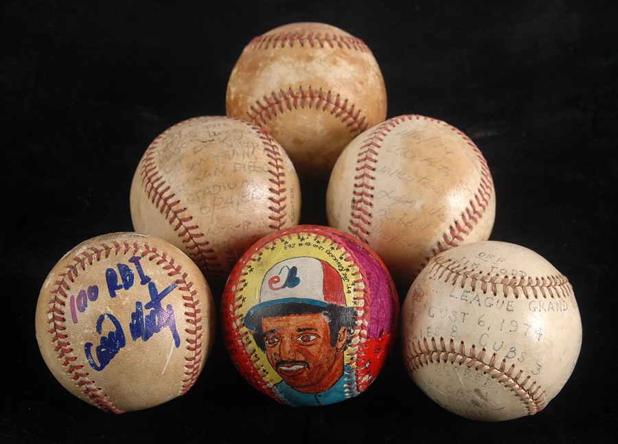 Baseball Equipment - Willie Montanez’s Milestones Game Used Baseballs (6)
