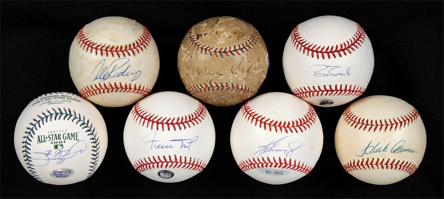 Baseball Autographs - 600 Home Run Hitters Signed Baseballs Complete Collection Sold As One Lot (7)