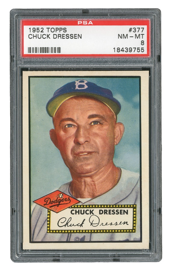 - 1952 Topps #377 Chuck Dressen PSA NM-MT 8