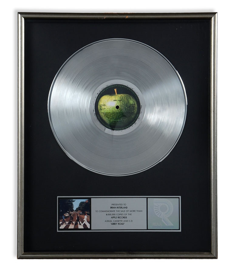 The Beatles "Abbey Road" Gold Record