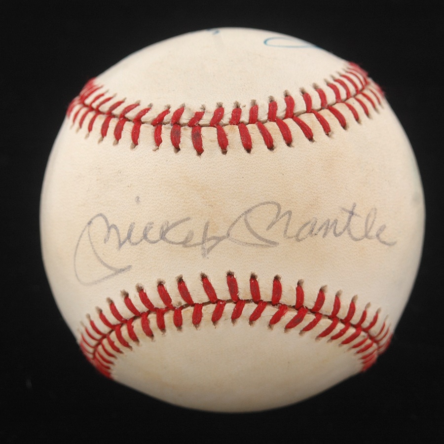 Baseball Autographs - Mickey Mantle and Roger Maris Signed Baseball