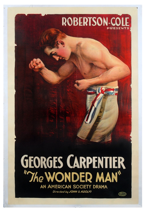 Muhammad Ali & Boxing - Georges Carpentier "The Wonder Man" One Sheet Stone Litho Poster
