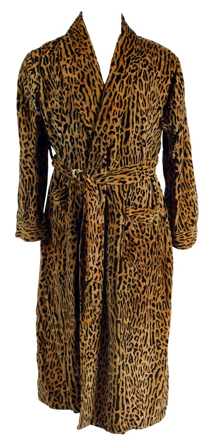 - 1940's Jake LaMotta Fight Worn "Leopard Skin" Robe