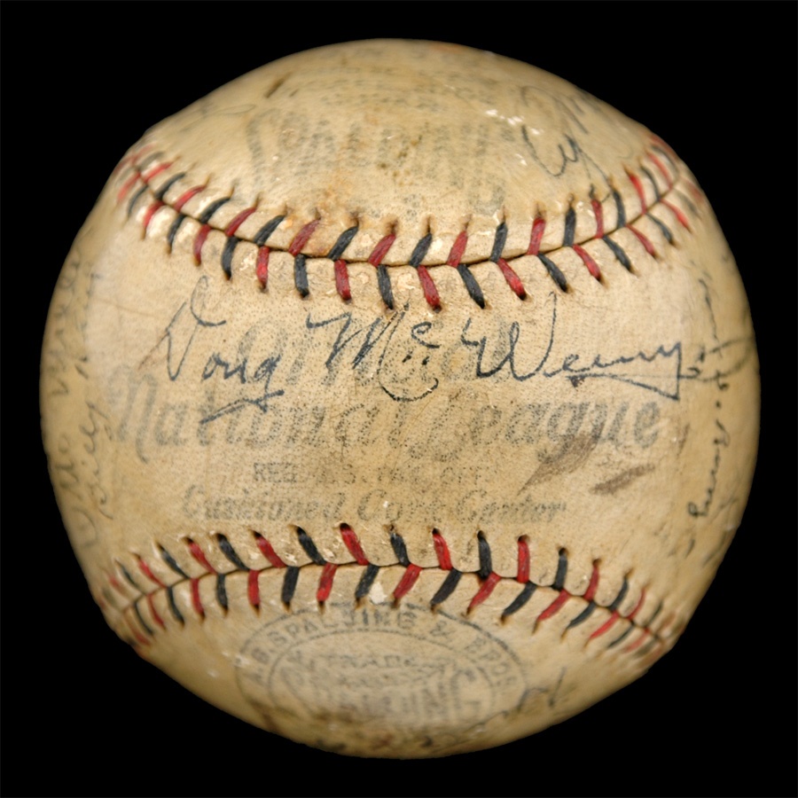 Baseball Autographs - 1929 Brooklyn Dodgers Team Signed Baseball