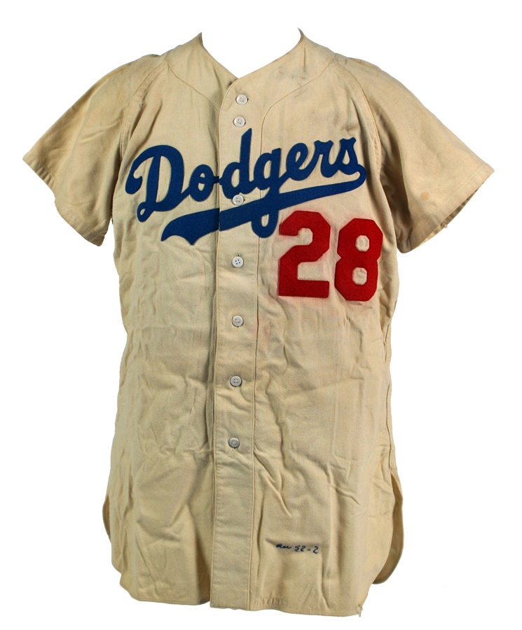 - 1952 Preacher Roe Brooklyn Dodgers Game Worn Jersey