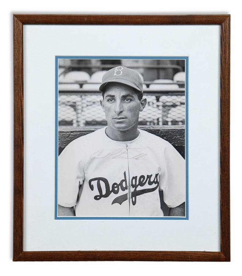Brooklyn Dodgers Signed Framed Items (8)