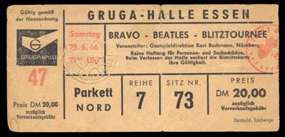 - June 25, 1966 Ticket