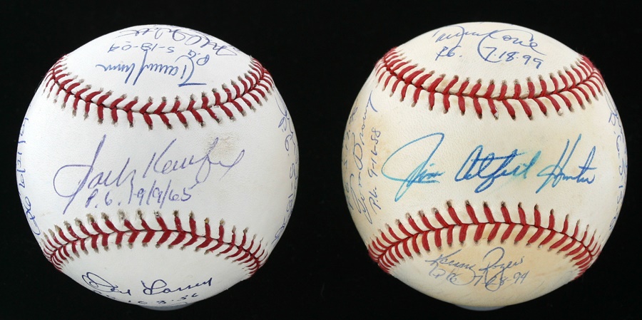 Baseball Autographs - Perfect Game Pitchers Signed Baseballs (2)