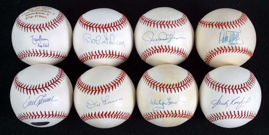 Baseball Autographs - Famous Pitchers Single Signed Baseballs with Sandy Koufax (8)