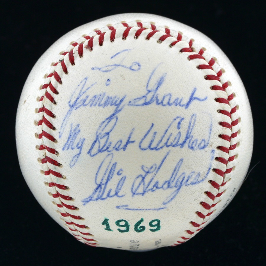 1969 Gil Hodges Signed Baseball