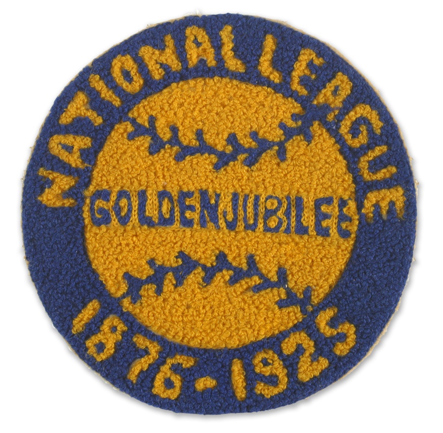 Baseball Equipment - 1876-1925 Golden Jubilee Uniform Patch
