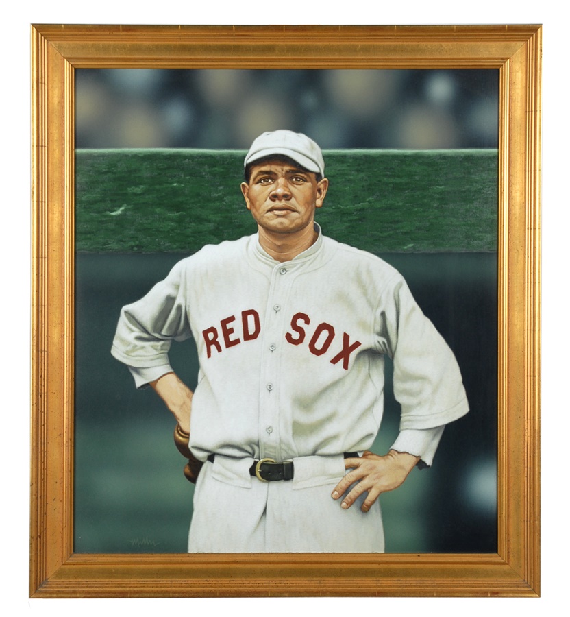 Sports Fine Art - Babe Ruth of the Boston Red Sox by Arthur MIller
