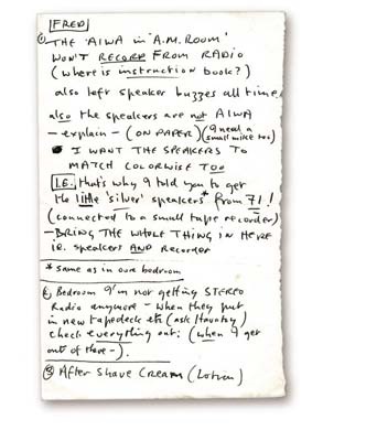 - The Beatles John Lennon Handwritten Note