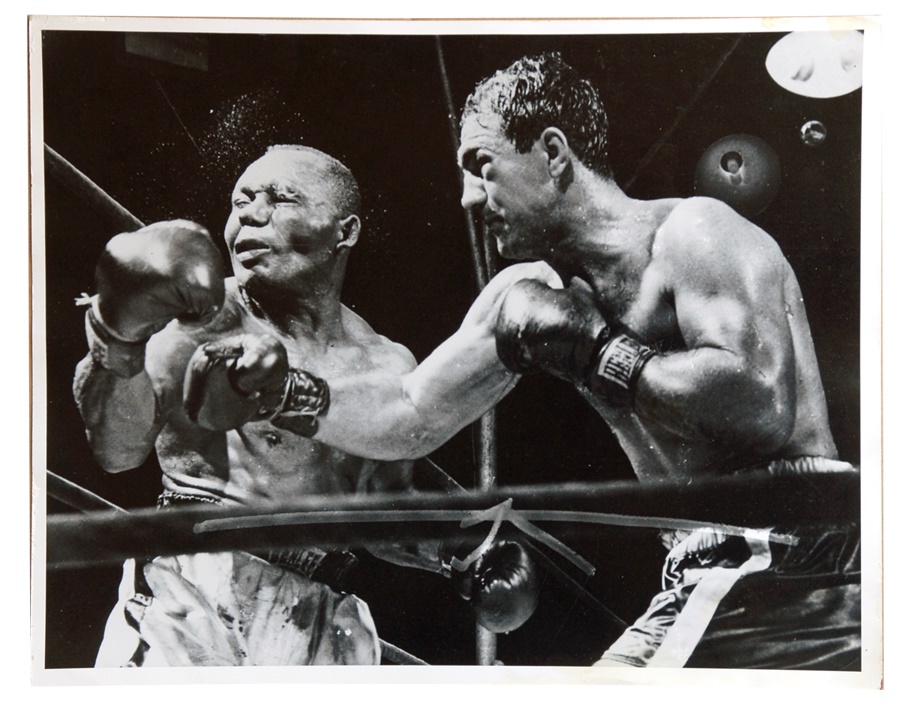Muhammad Ali & Boxing - Two Rocky Marciano vs. Joe Walcott Oversized Photos