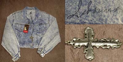 - Madonna Signed Jacket and Cross Necklace