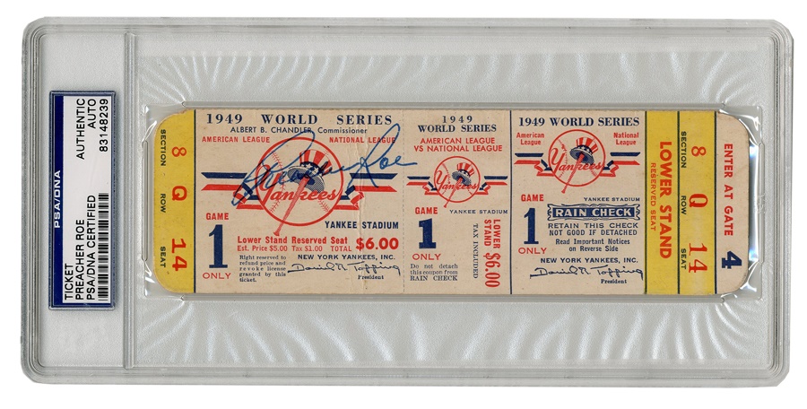 - 1949 World Series Game 1 Full Ticket