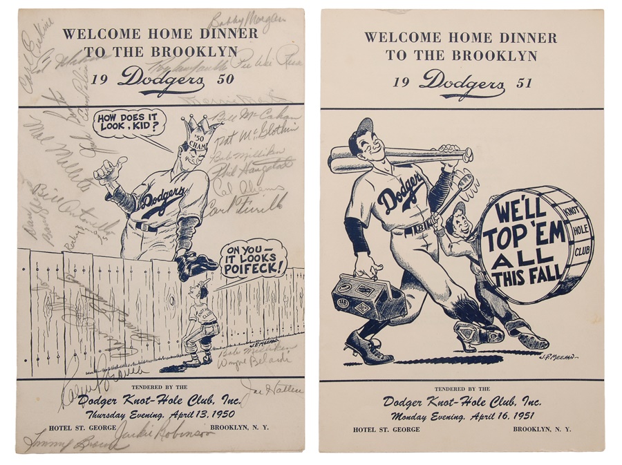 1950 Brooklyn Dodgers Team Signed Welcome Home Program