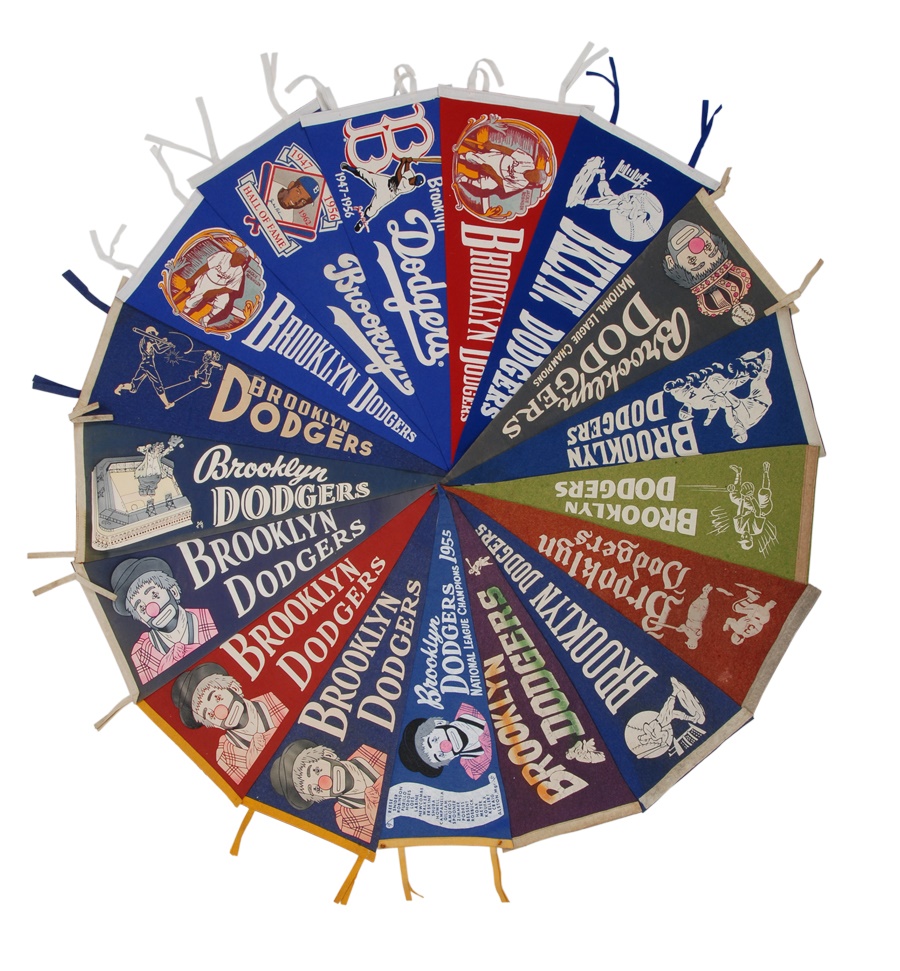 - Fantastic Collection of Brooklyn Dodgers Pennants (28)