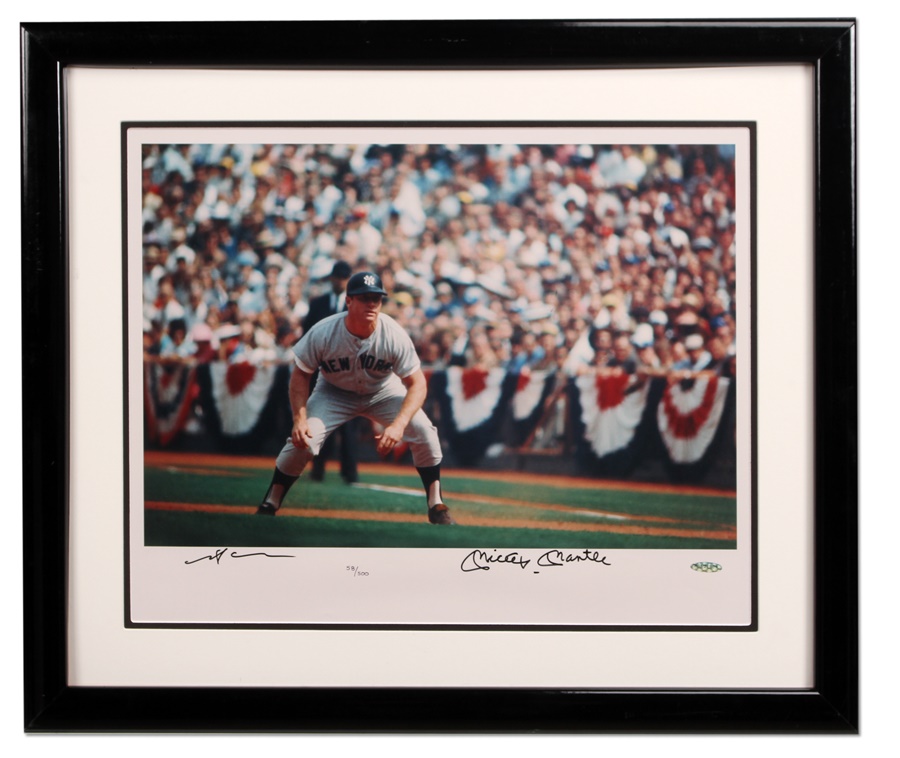 Mantle and Maris - Mickey Mantle Signed Photo by Neil Leifer