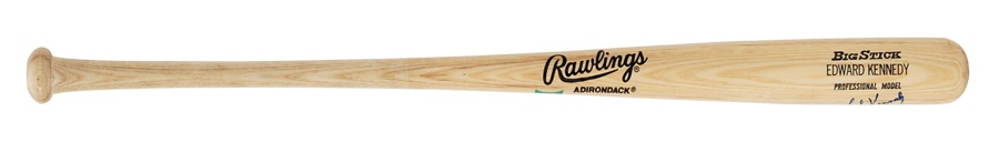 Baseball Autographs - Ted Kennedy Signed Bat