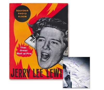 Apollo Collection - 1956 Jerry Lee Lewis Signed Concert Program (8.5x10.75")