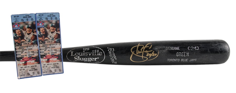 Shawn Green Signed Game Used Bat