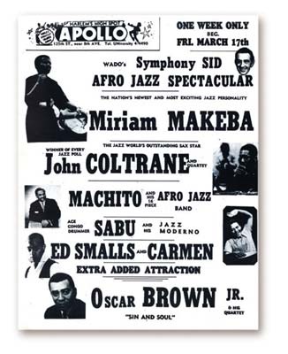 - 1961 John Coltrane Apollo Handbill (8.5x11")