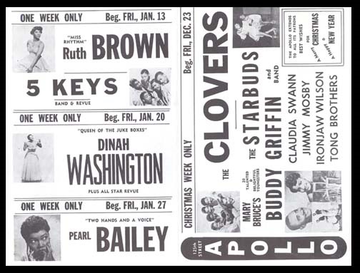 - 1961 Dinah Washington and Ruth Brown Apollo Handbill (8.5x11")