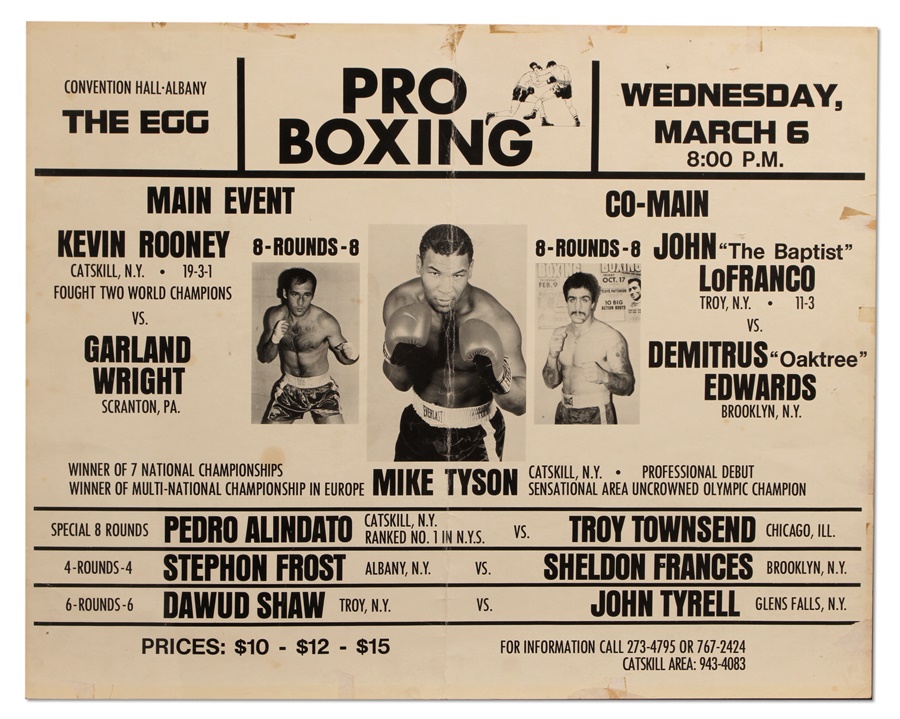 1985 Mike Tyson's Professional Debut Poster